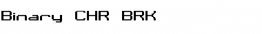 Download Binary CHR BRK Regular Font Title Preview