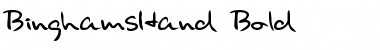 Download BinghamsHand Bold Font Title Preview