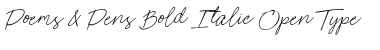 Download Poems & Pens Bold Italic Bold Italic Font Title Preview