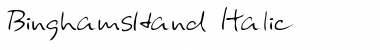 Download BinghamsHand Italic Font Title Preview