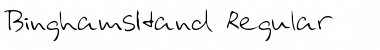 Download BinghamsHand Regular Font Title Preview