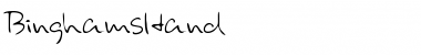 Download BinghamsHand Regular Font Title Preview
