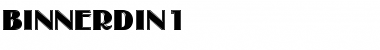 Download BinnerDIn1 Regular Font Title Preview