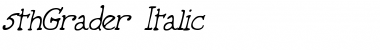 Download 5thGrader Italic Font Title Preview