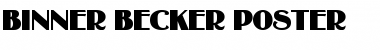 Download Binner Becker Poster Regular Font Title Preview