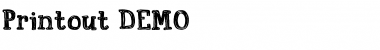Download Printout DEMO Regular Font Title Preview