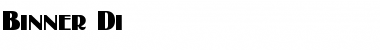 Download Binner_Di Regular Font Title Preview