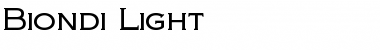 Download Biondi Light Font Title Preview