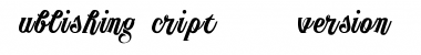 Download Publishing Script DEMO version Regular Font Title Preview