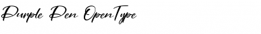 Download Purple Pen Regular Font Title Preview