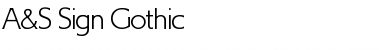 Download A&S Sign Gothic Regular Font
