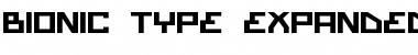Download Bionic Type Expanded Bold Expanded Bold Font Title Preview