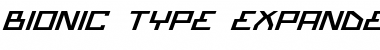 Download Bionic Type Expanded Italic Expanded Italic Font Title Preview