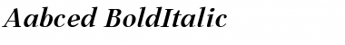 Download Aabced BoldItalic Font Title Preview