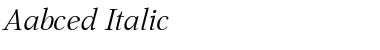 Download Aabced Italic Font Title Preview