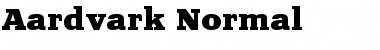 Download Aardvark Normal Font Title Preview