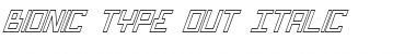 Download Bionic Type Out Italic Out Italic Font Title Preview