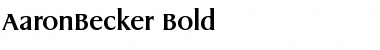 Download AaronBecker Bold Font Title Preview
