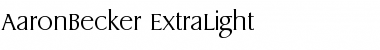 Download AaronBecker-ExtraLight Regular Font Title Preview