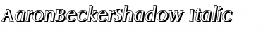 Download AaronBeckerShadow Italic Font Title Preview