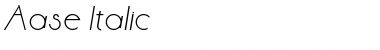 Download Aase Italic Font Title Preview