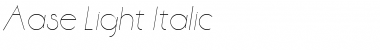 Download Aase Light Italic Font Title Preview