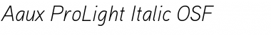 Download Aaux ProLight Italic OSF Regular Font Title Preview