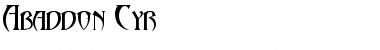 Download Abaddon Cyr Regular Font Title Preview
