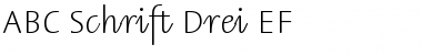 Download ABC Schrift Drei EF Regular Font Title Preview