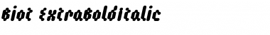 Download Biot ExtraBoldItalic Font Title Preview