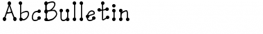 Download AbcBulletin Regular Font Title Preview