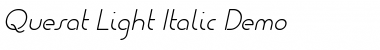 Download Quesat Light Demo Italic Font