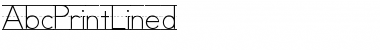 Download AbcPrintLined Regular Font Title Preview