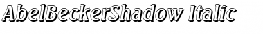 Download AbelBeckerShadow Italic Font Title Preview