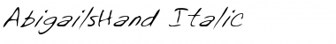 Download AbigailsHand Italic Font Title Preview