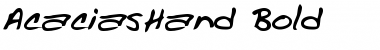 Download AcaciasHand Bold Font Title Preview