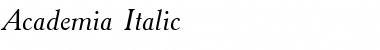 Download Academia Italic Font Title Preview