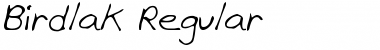 Download Birdlak Regular Font Title Preview