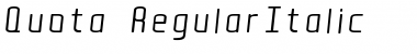 Download Quota Regular Italic Font