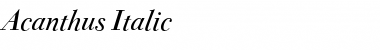 Download Acanthus Italic Font Title Preview