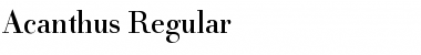 Download Acanthus Regular Font Title Preview