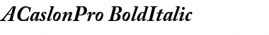 Download Adobe Caslon Pro Bold Italic Font Title Preview