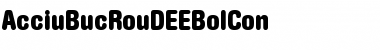 Download AcciuBucRouDEEBolCon Regular Font Title Preview
