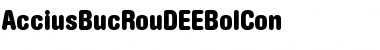 Download AcciusBucRouDEEBolCon Regular Font Title Preview