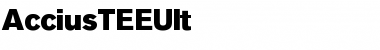 Download AcciusTEEUlt Regular Font Title Preview