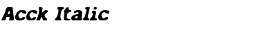 Download Acck Italic Font Title Preview