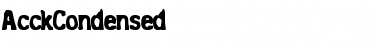 Download AcckCondensed Regular Font Title Preview