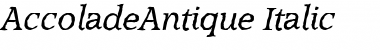 Download AccoladeAntique Italic Font Title Preview