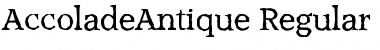 Download AccoladeAntique Regular Font Title Preview