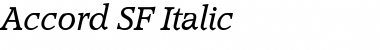 Download Accord SF Italic Font Title Preview